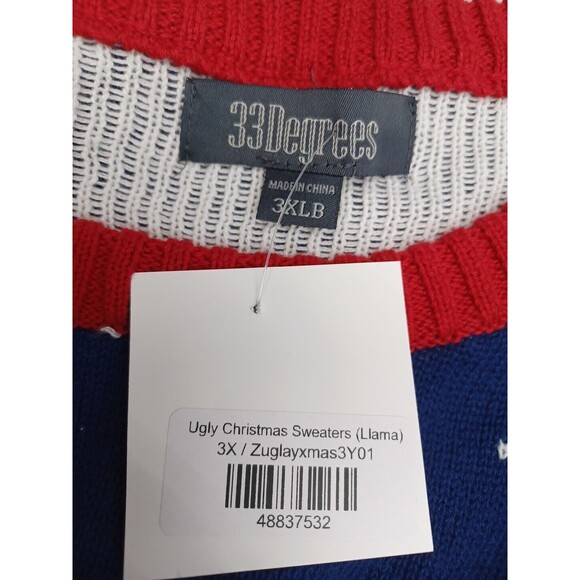 Women’s Ugly Llama Christmas Sweater by 33 Degrees 3XLB NWT - Picture 8 of 10